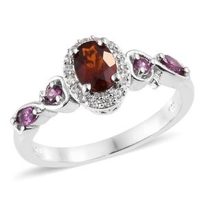 Red Citrine, Rhodolite Garnet, Cambodian Zircon,